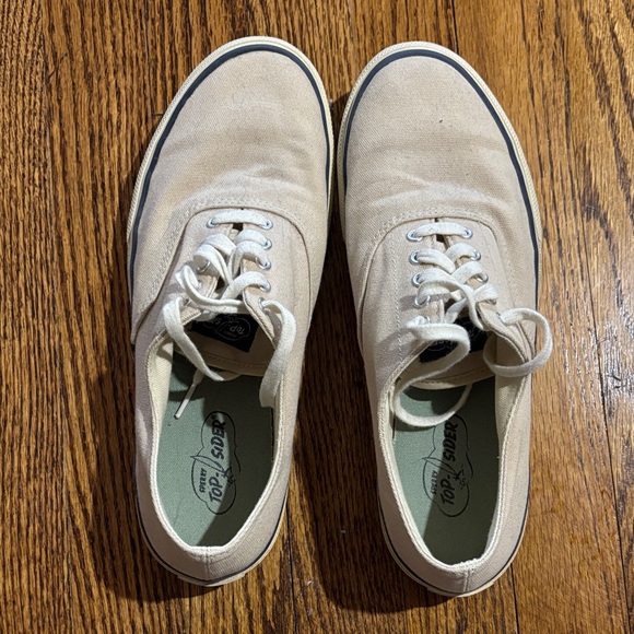 Sperry Men's Cream Canvas Sneakers - Picture 3 of 5